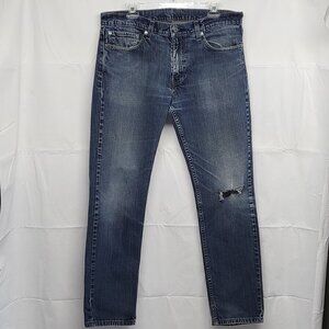 Levis 511 Jeans Mens 34 X 32 Straight Leg Distressed Denim Pants
